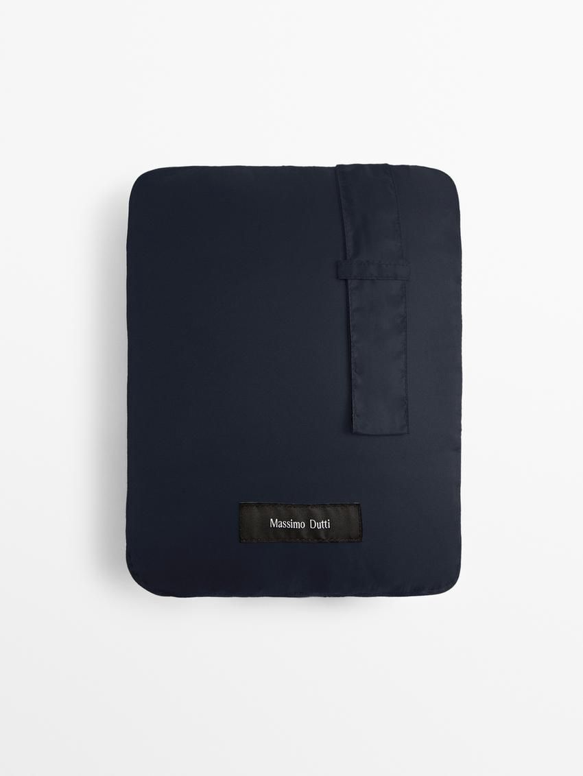 Massimo Dutti Foldable Lightweight Down Men Puffer Jacket Navy | US-NL1085964