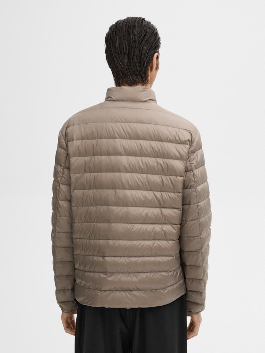 Massimo Dutti Foldable Lightweight Down Men Puffer Jacket Beige | US-LQ1267895