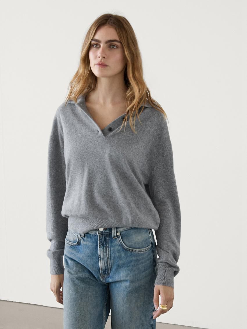 Massimo Dutti Full Length Wide-leg High-waist Women Jeans Blue | US-AO0427869