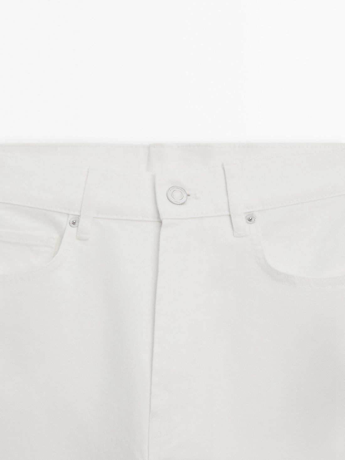 Massimo Dutti Full Length Wide-leg High-waist Women Jeans Cream | US-SK2956104
