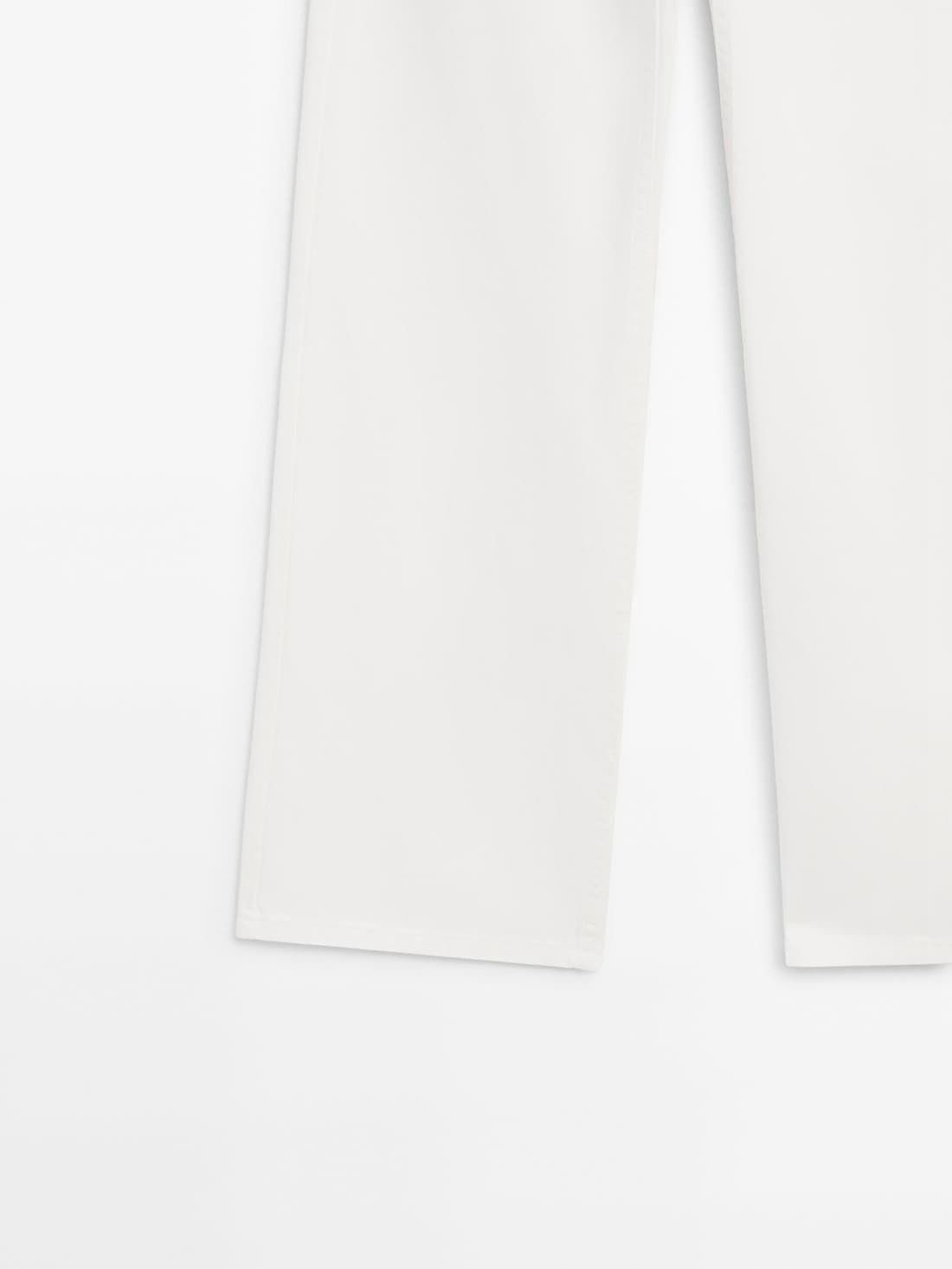Massimo Dutti Full Length Wide-leg High-waist Women Jeans Cream | US-SK2956104