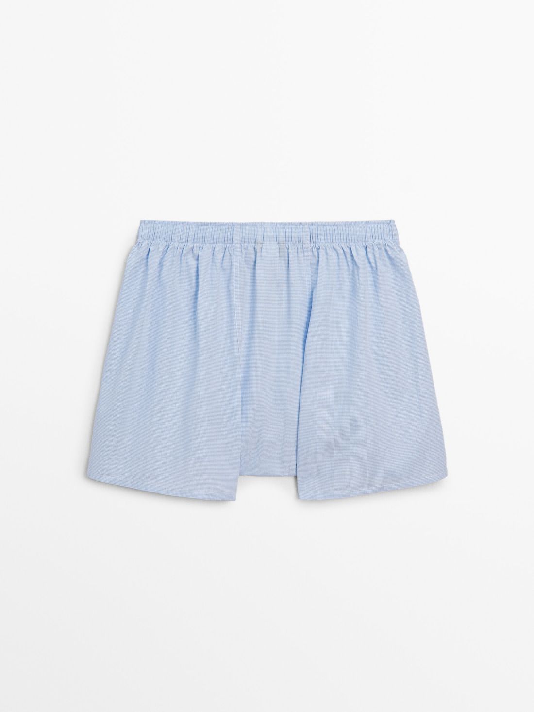 Massimo Dutti Gingham Poplin Men Underwear Blue | US-XL0784265