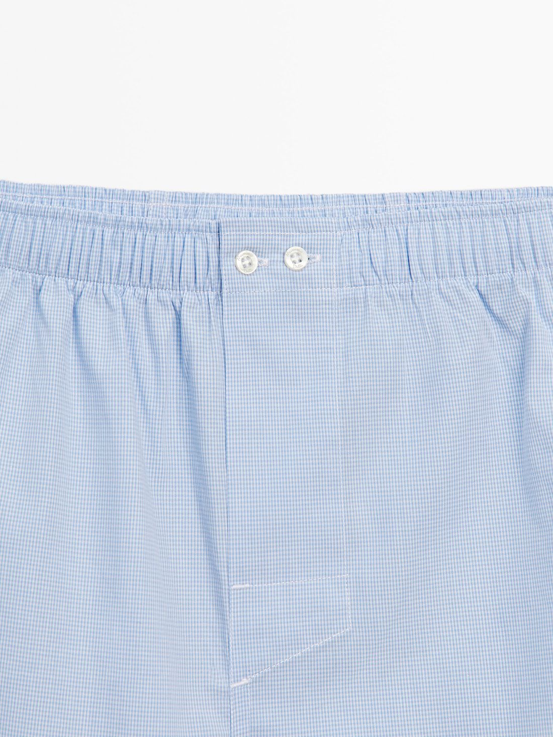 Massimo Dutti Gingham Poplin Men Underwear Blue | US-XL0784265