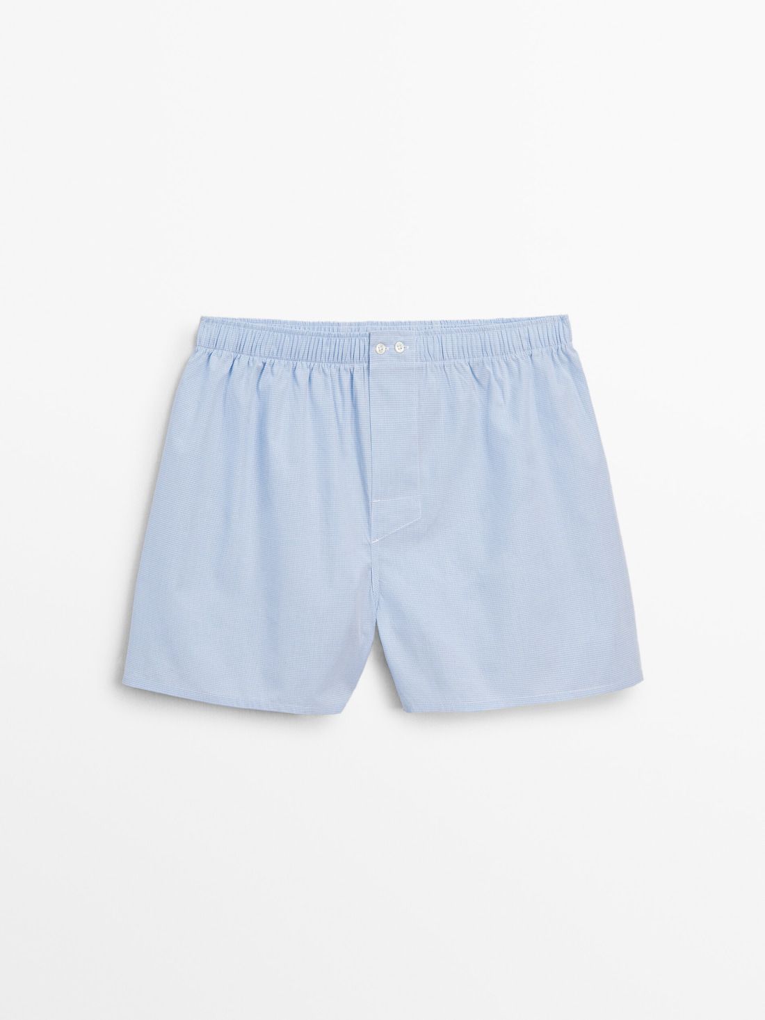 Massimo Dutti Gingham Poplin Men Underwear Blue | US-XL0784265