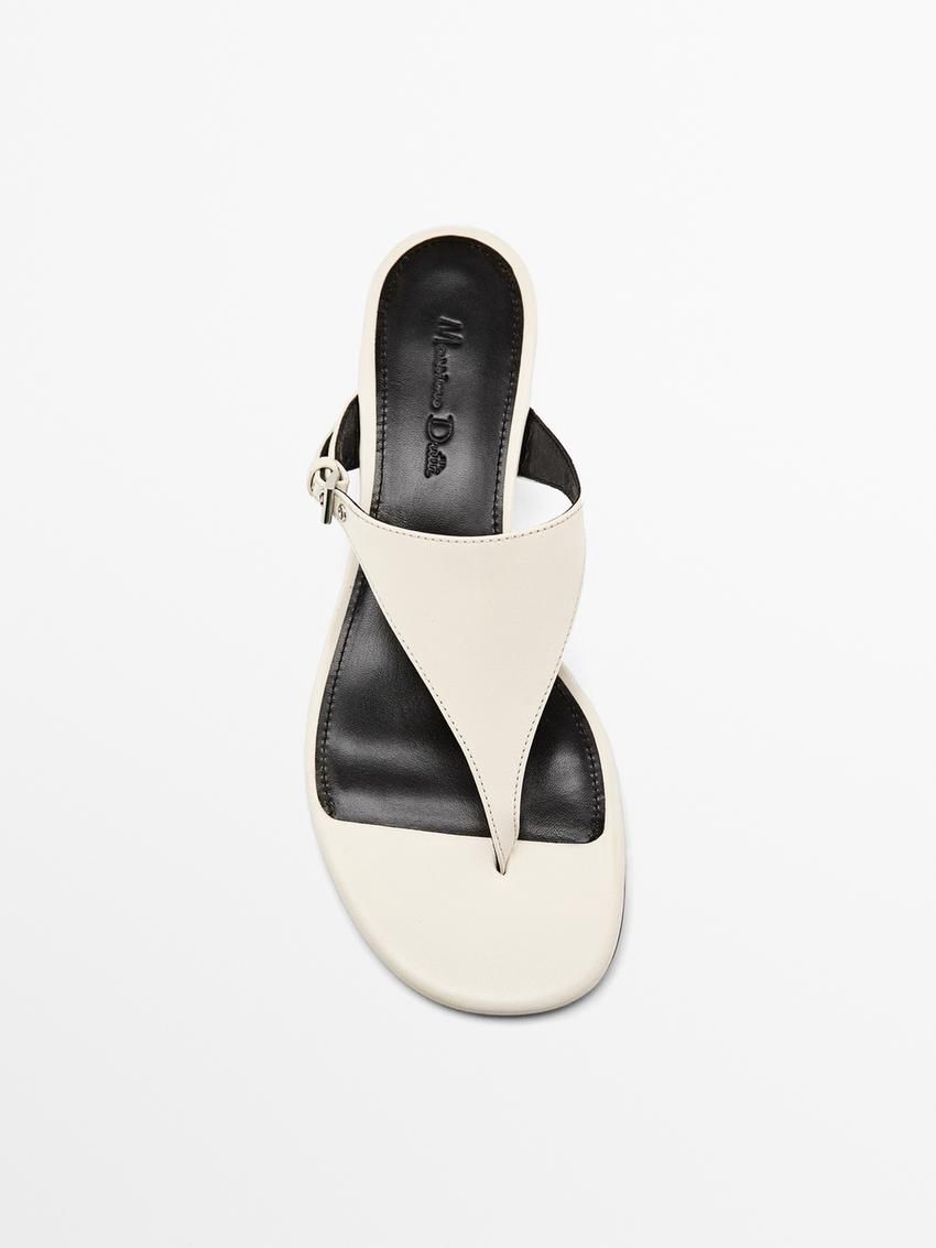 Massimo Dutti High-heel With Buckle Women Sandals White | US-YM1263974