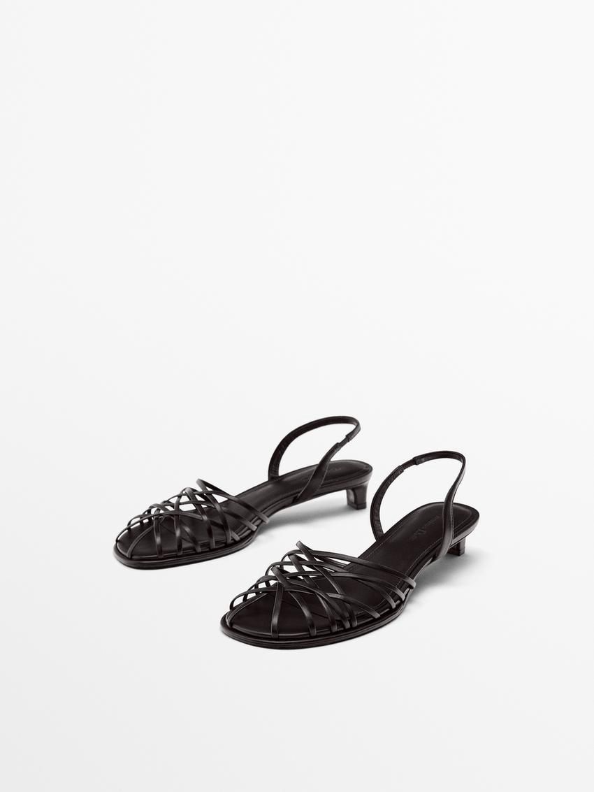Massimo Dutti High-heel With Multiple Straps Women Sandals Dark Brown | US-IE6819023