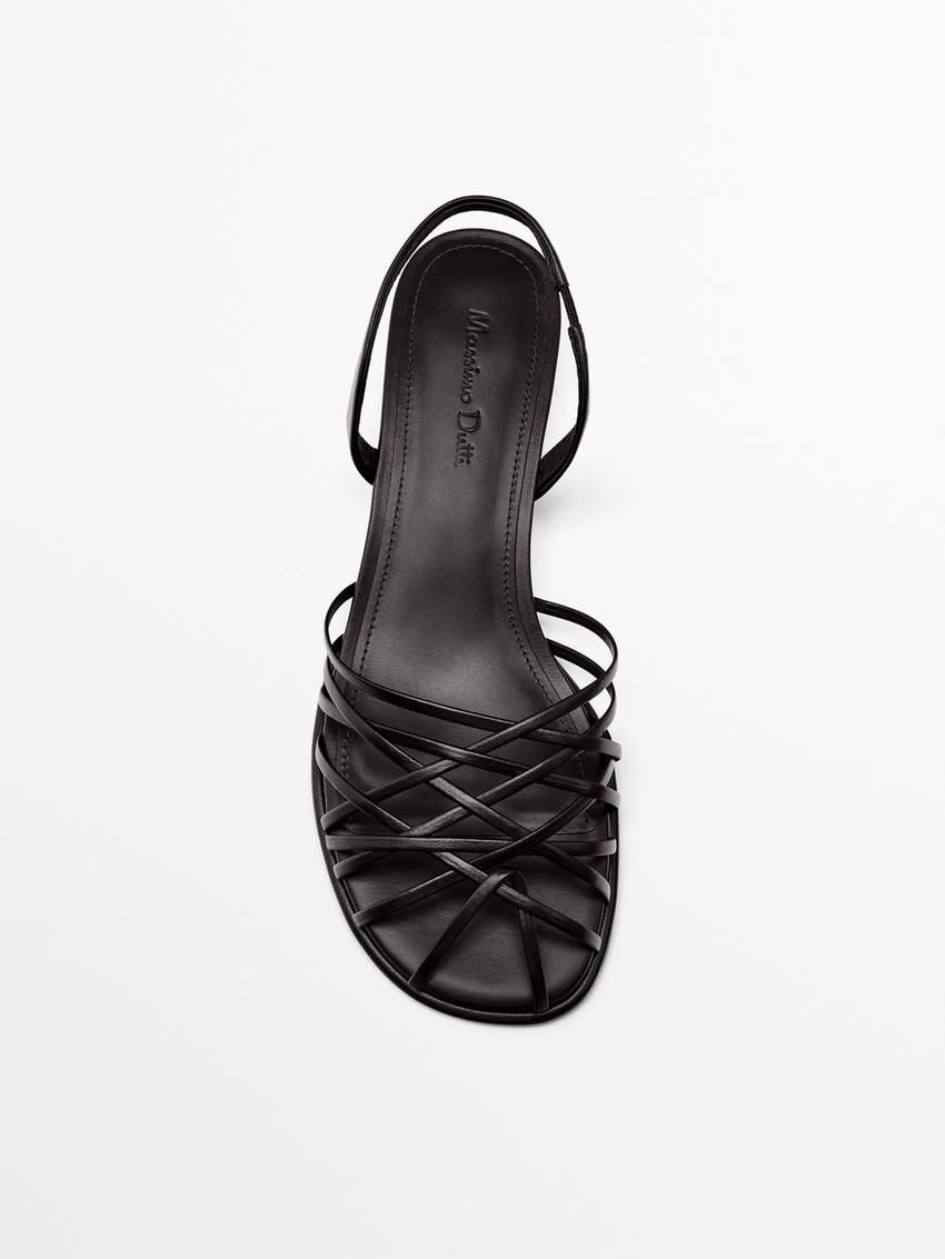 Massimo Dutti High-heel With Multiple Straps Women Sandals Dark Brown | US-IE6819023