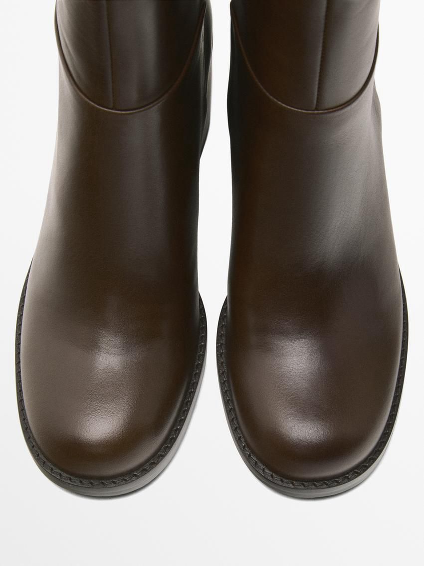 Massimo Dutti High-heel Women Ankle Boots Brown | US-DM5189206