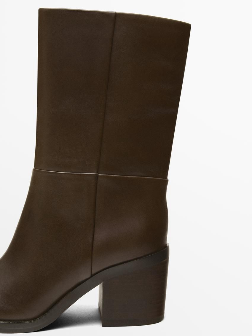 Massimo Dutti High-heel Women Ankle Boots Brown | US-DM5189206