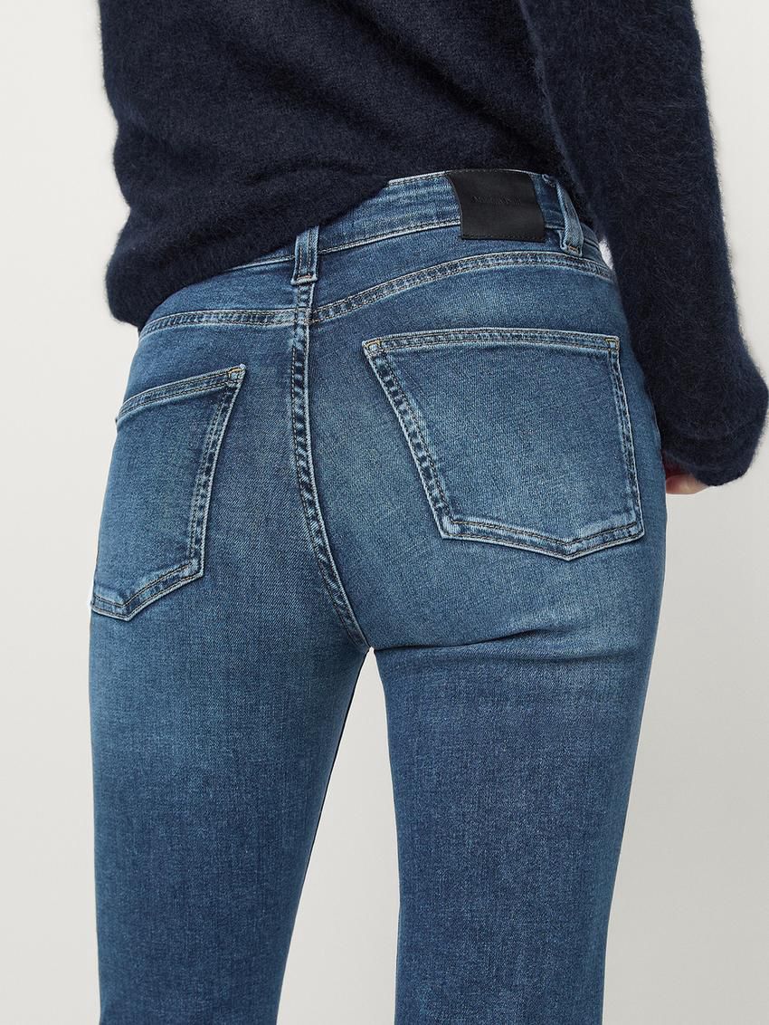Massimo Dutti High-waist Skinny Flared Women Jeans Blue | US-FE0975618