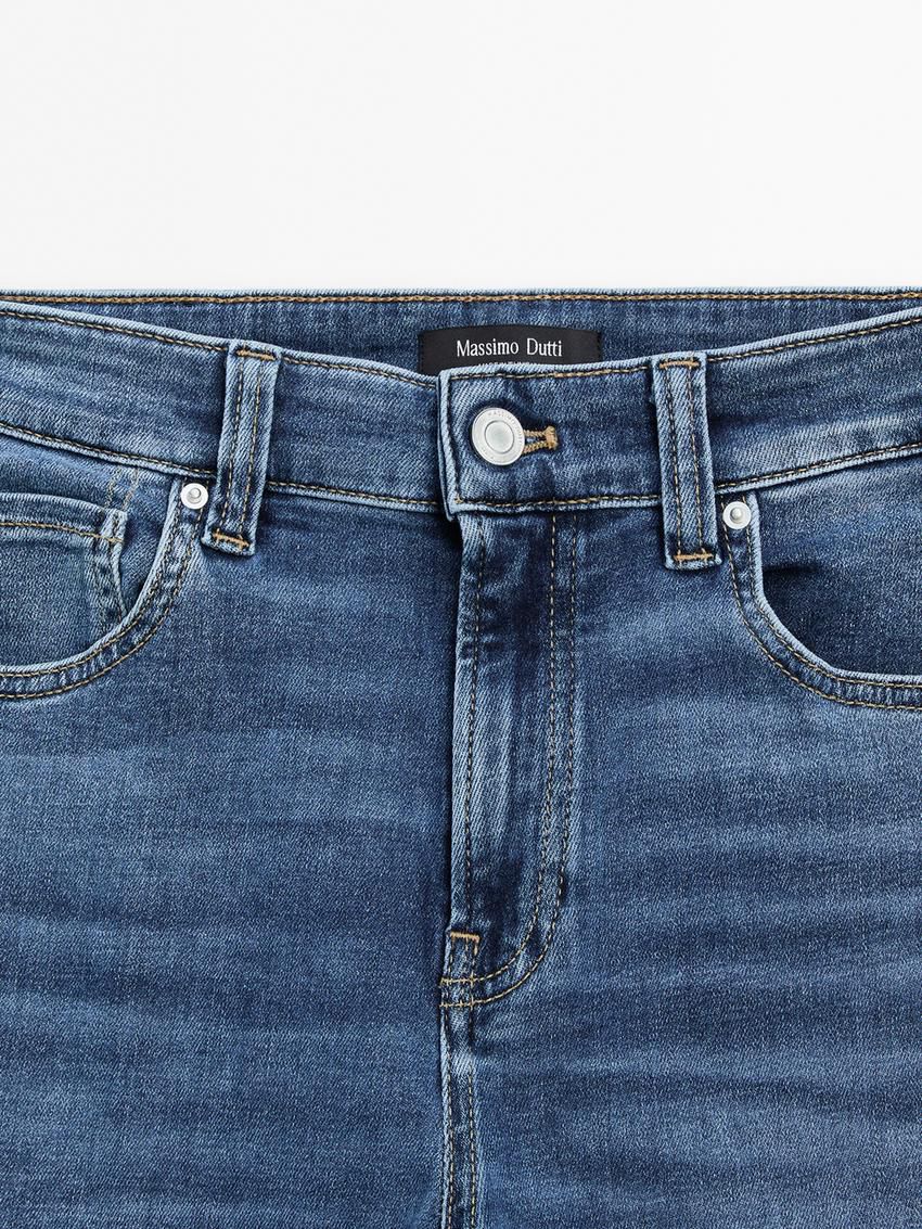 Massimo Dutti High-waist Skinny Flared Women Jeans Blue | US-FE0975618