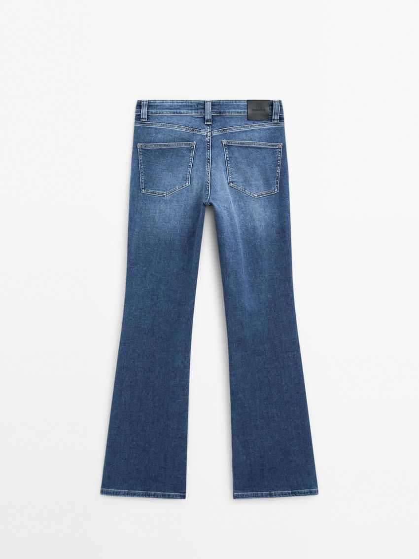 Massimo Dutti High-waist Skinny Flared Women Jeans Blue | US-FE0975618