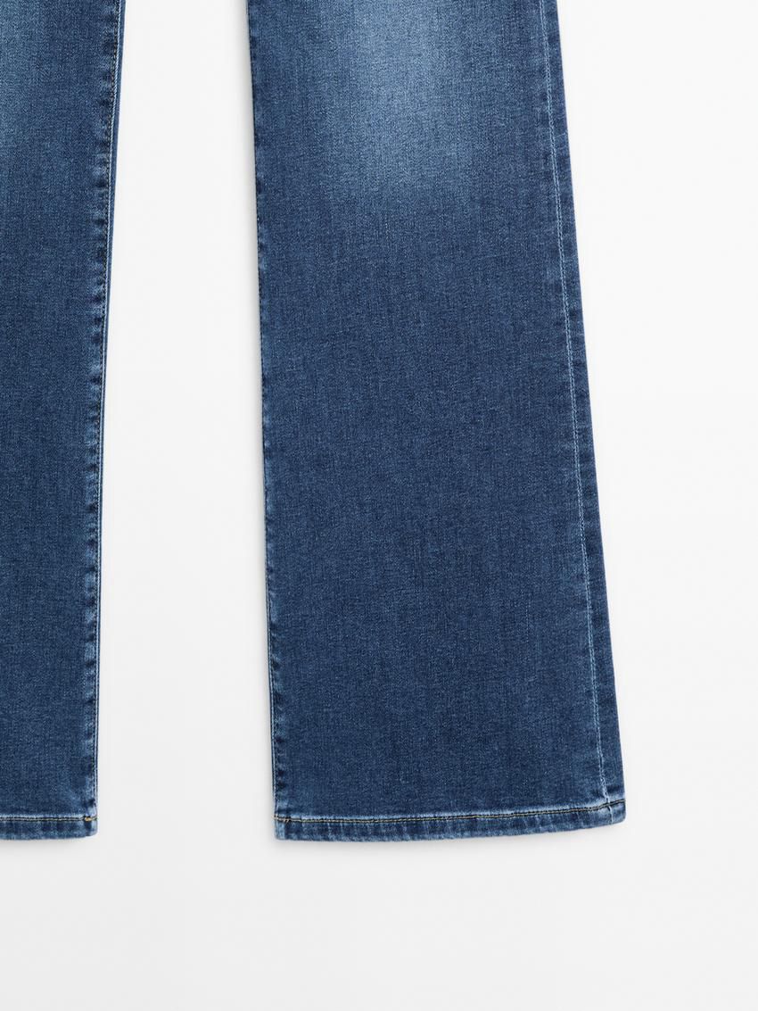 Massimo Dutti High-waist Skinny Flared Women Jeans Blue | US-FE0975618