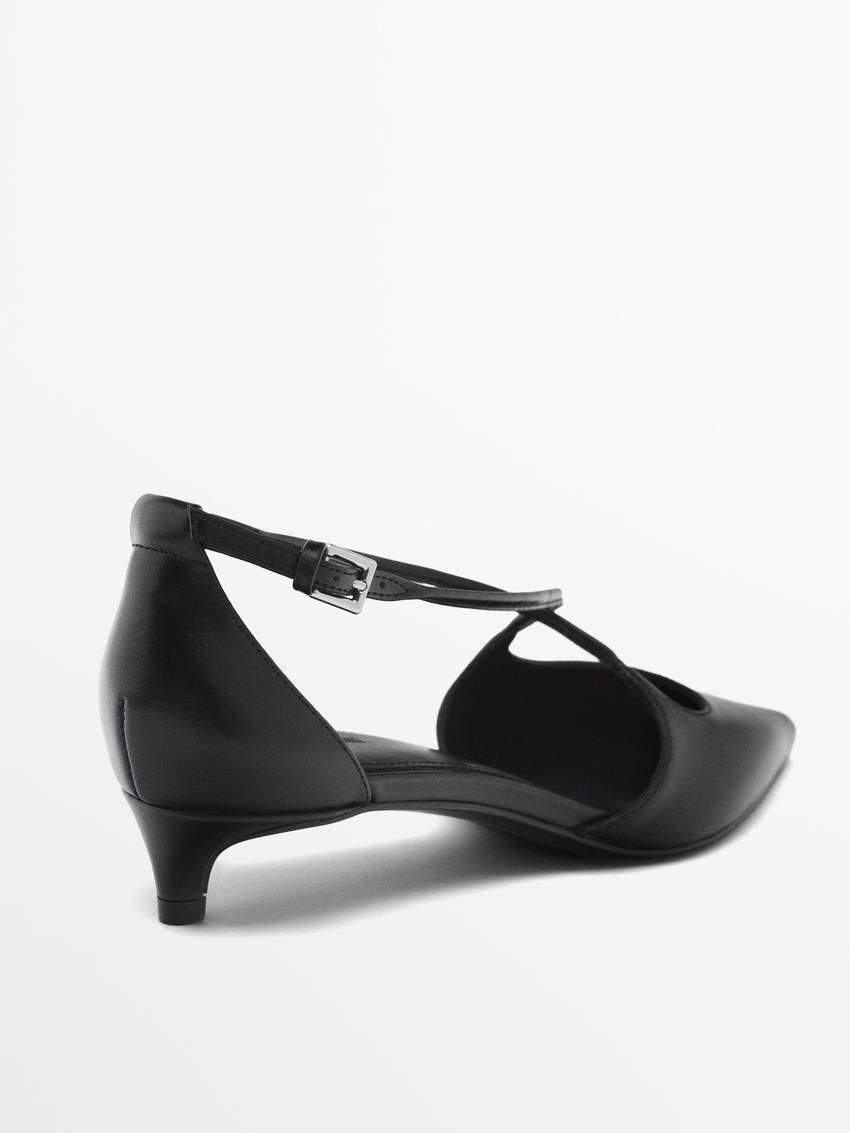 Massimo Dutti Instep Straps Women Heels Black | US-NC3079124