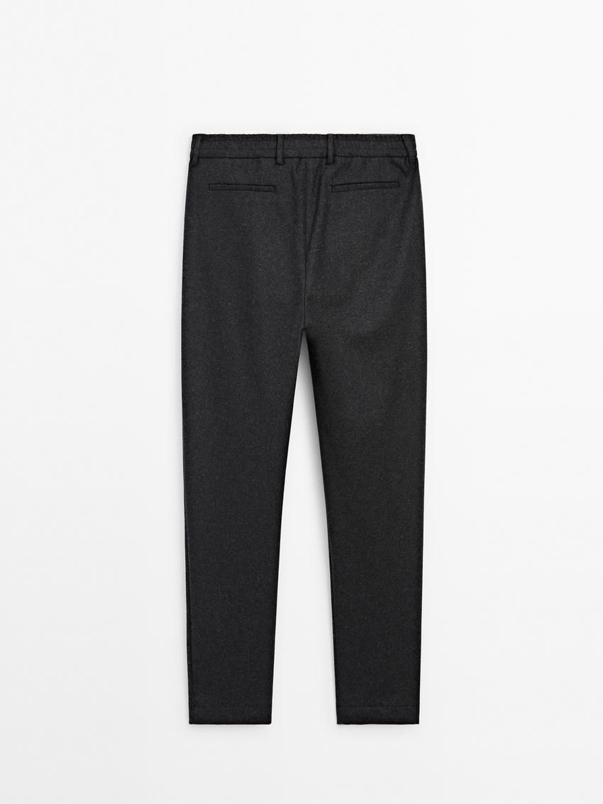Massimo Dutti Jogger Fit Co-ord Men Trousers Dark Grey | US-OA4526809