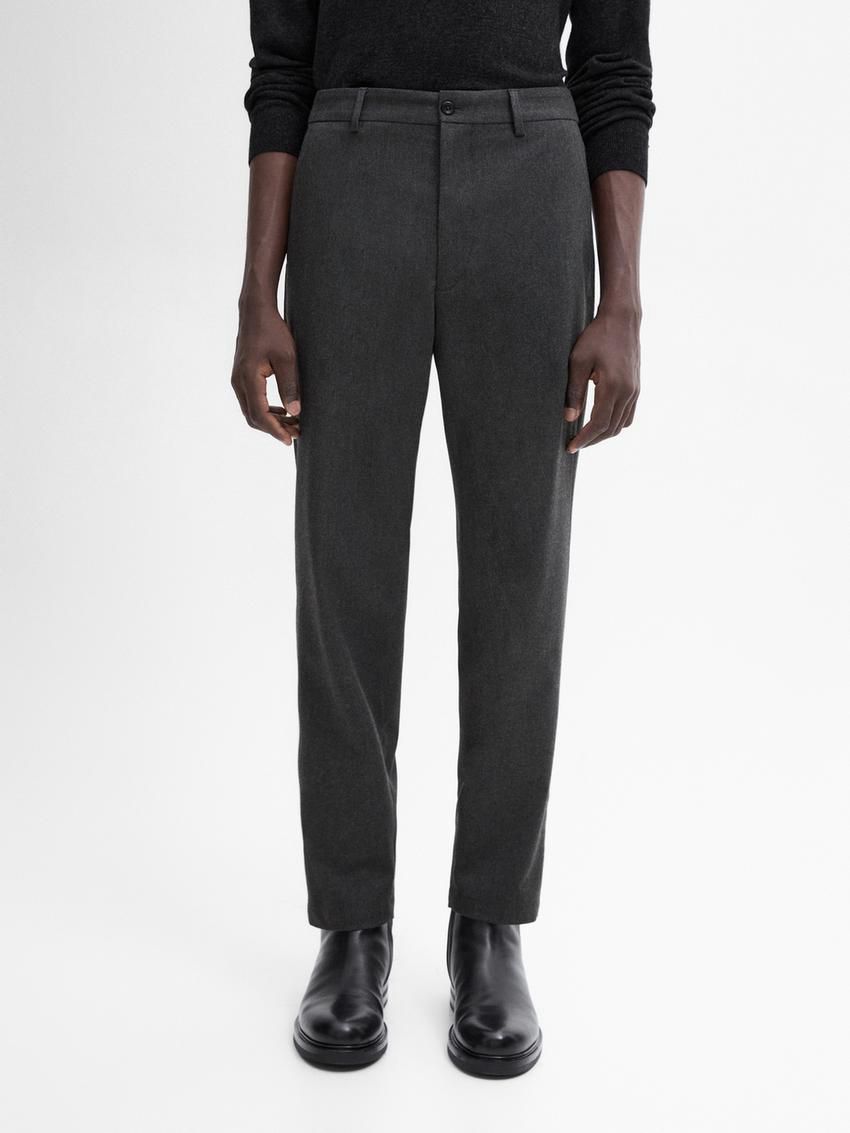 Massimo Dutti Jogger Fit Men Trousers Dark Grey | US-PT2630971