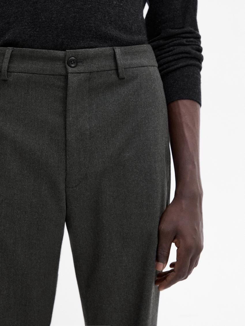 Massimo Dutti Jogger Fit Men Trousers Dark Grey | US-PT2630971