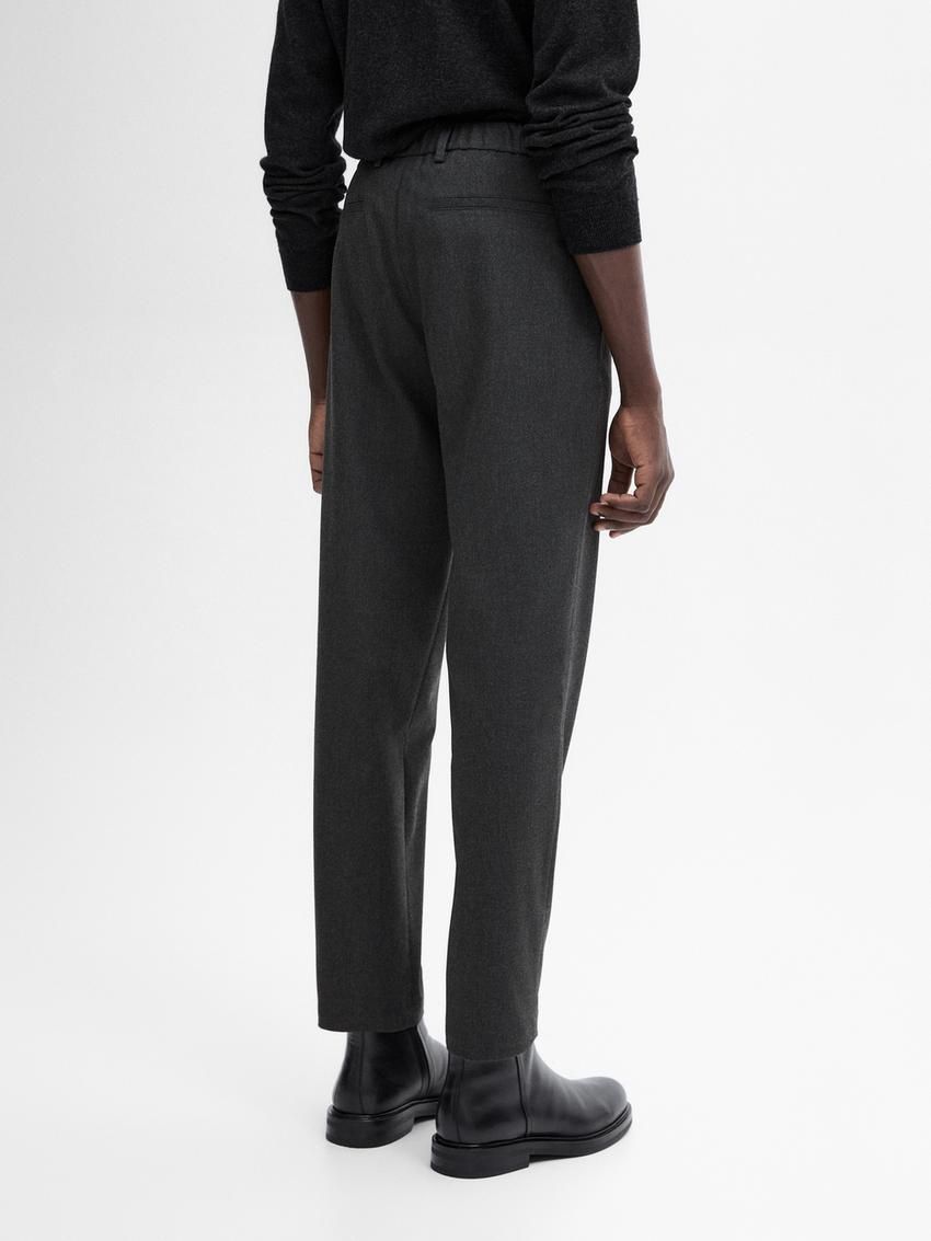 Massimo Dutti Jogger Fit Men Trousers Dark Grey | US-PT2630971