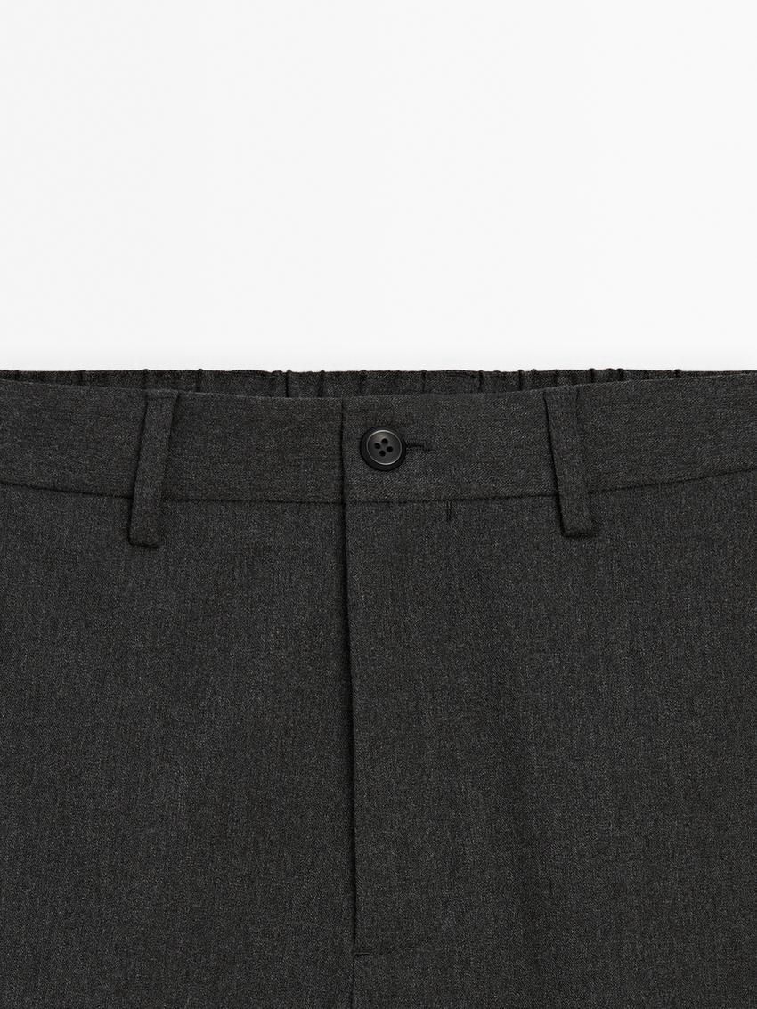 Massimo Dutti Jogger Fit Men Trousers Dark Grey | US-PT2630971