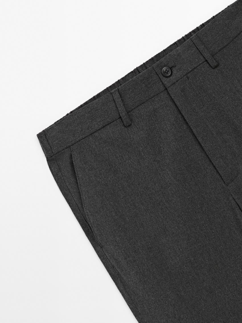 Massimo Dutti Jogger Fit Men Trousers Dark Grey | US-PT2630971