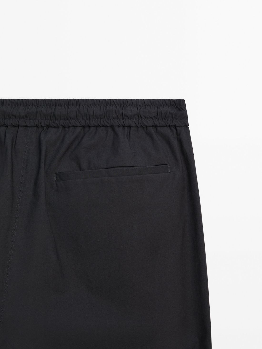 Massimo Dutti Jogger Fit Poplin Men Trousers Navy | US-WP5861039