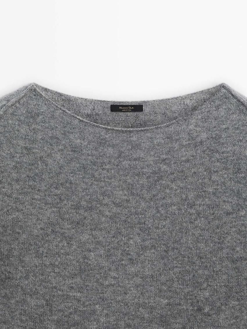 Massimo Dutti Knit With Shoulder Seams Women Sweater Grey | US-RW1643582