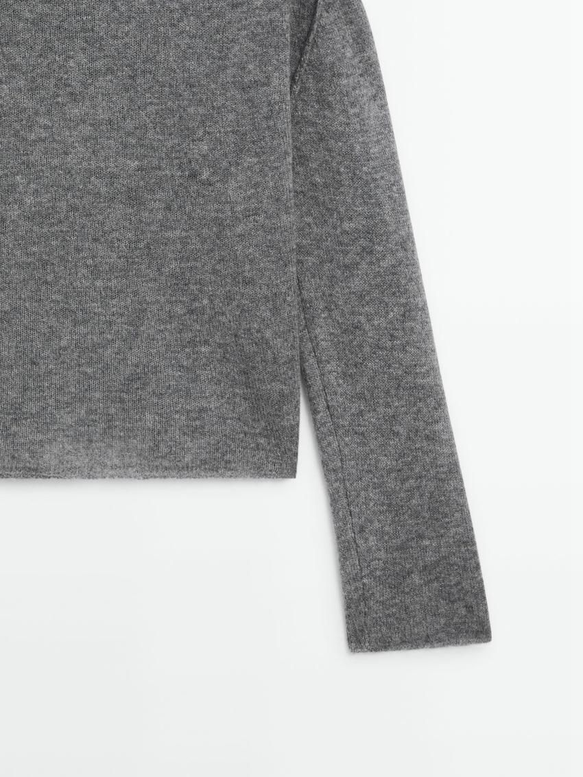 Massimo Dutti Knit With Shoulder Seams Women Sweater Grey | US-RW1643582