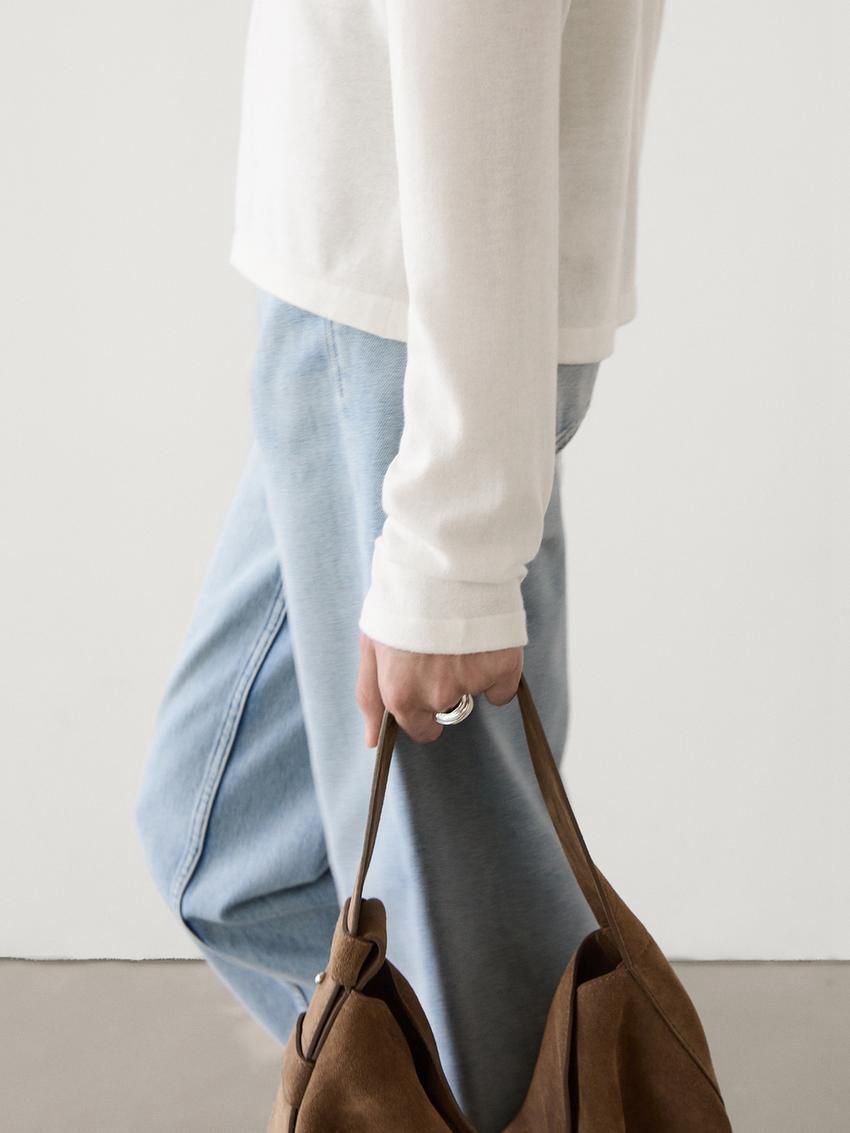 Massimo Dutti Knitted With Wool Women Sweater Cream | US-CW9328061