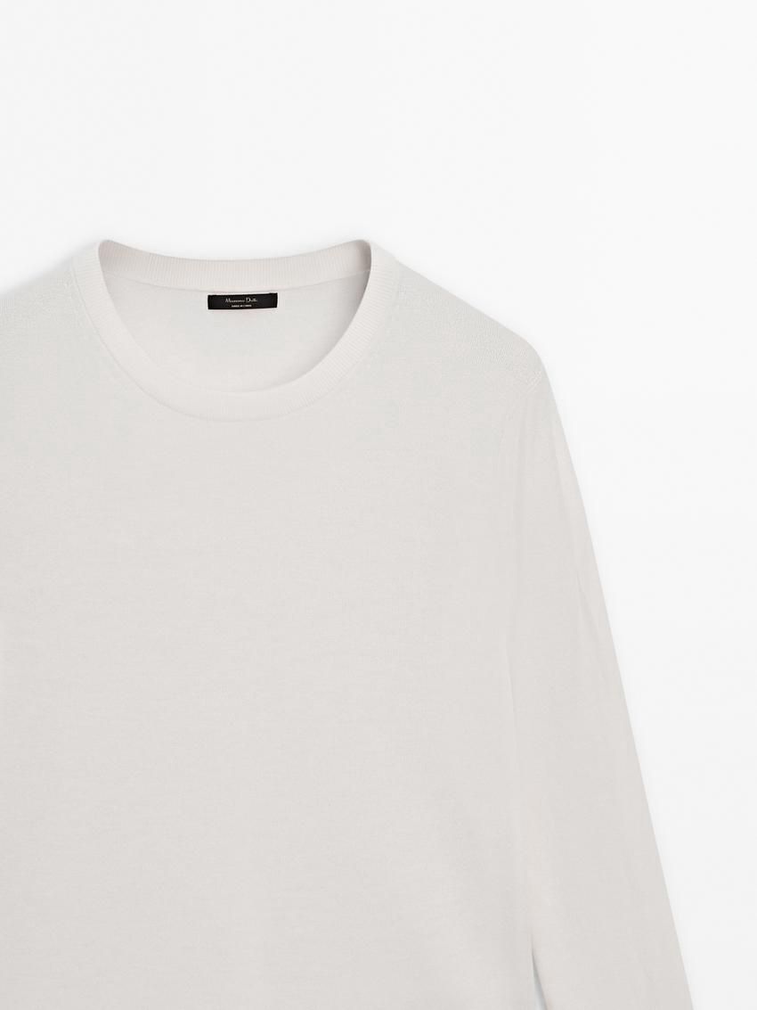 Massimo Dutti Knitted With Wool Women Sweater Cream | US-CW9328061