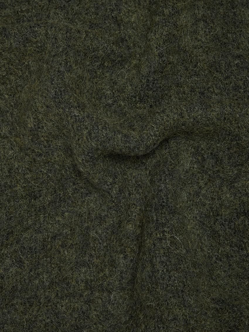 Massimo Dutti Knitted Woollen Women Scarf Green | US-GC4613705