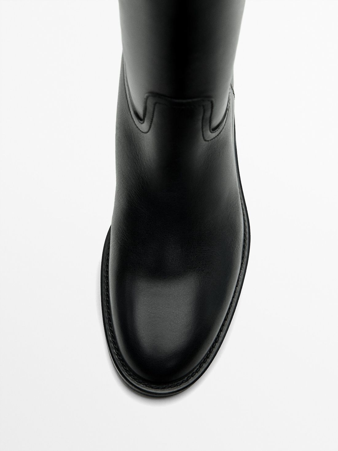 Massimo Dutti Leather Lining Women Riding Boots Black | US-LK6347809