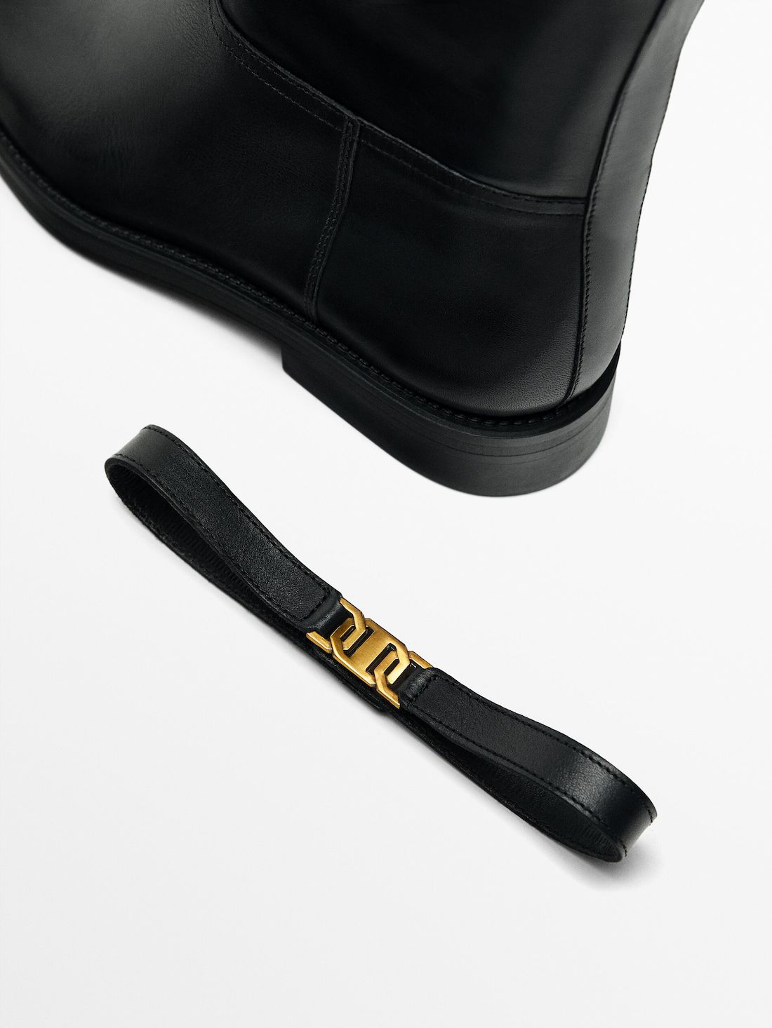 Massimo Dutti Leather Lining Women Riding Boots Black | US-LK6347809