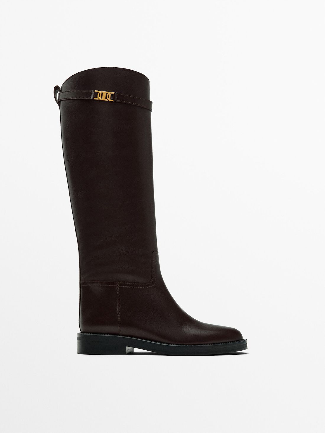 Massimo Dutti Leather Lining Women Riding Boots Dark Brown | US-GT5391672