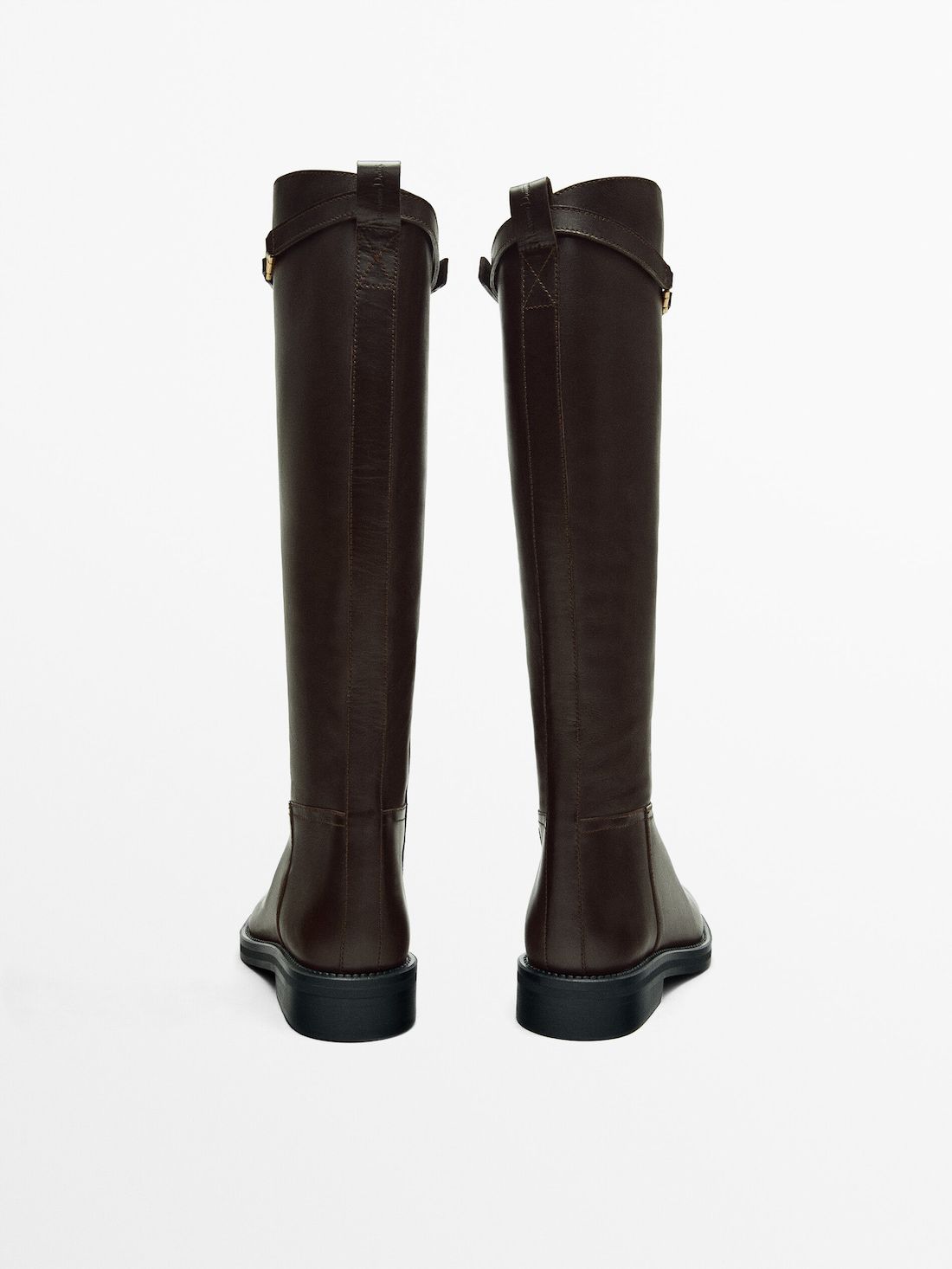 Massimo Dutti Leather Lining Women Riding Boots Dark Brown | US-GT5391672