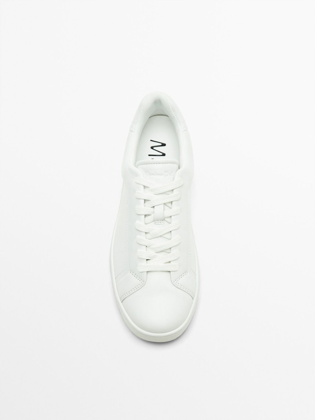 Massimo Dutti Leather Women Sneakers White | US-OQ3476129