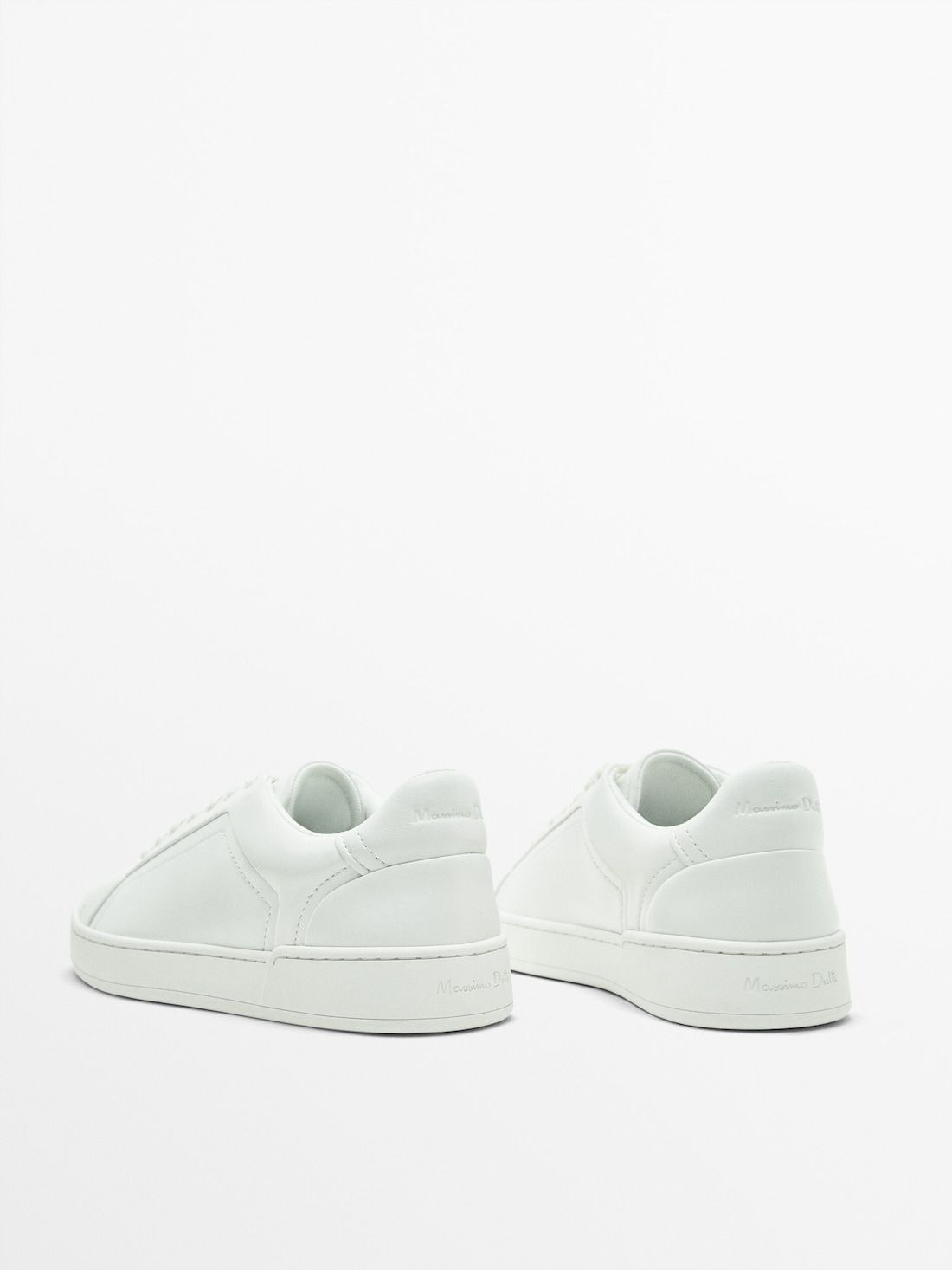 Massimo Dutti Leather Women Sneakers White | US-OQ3476129