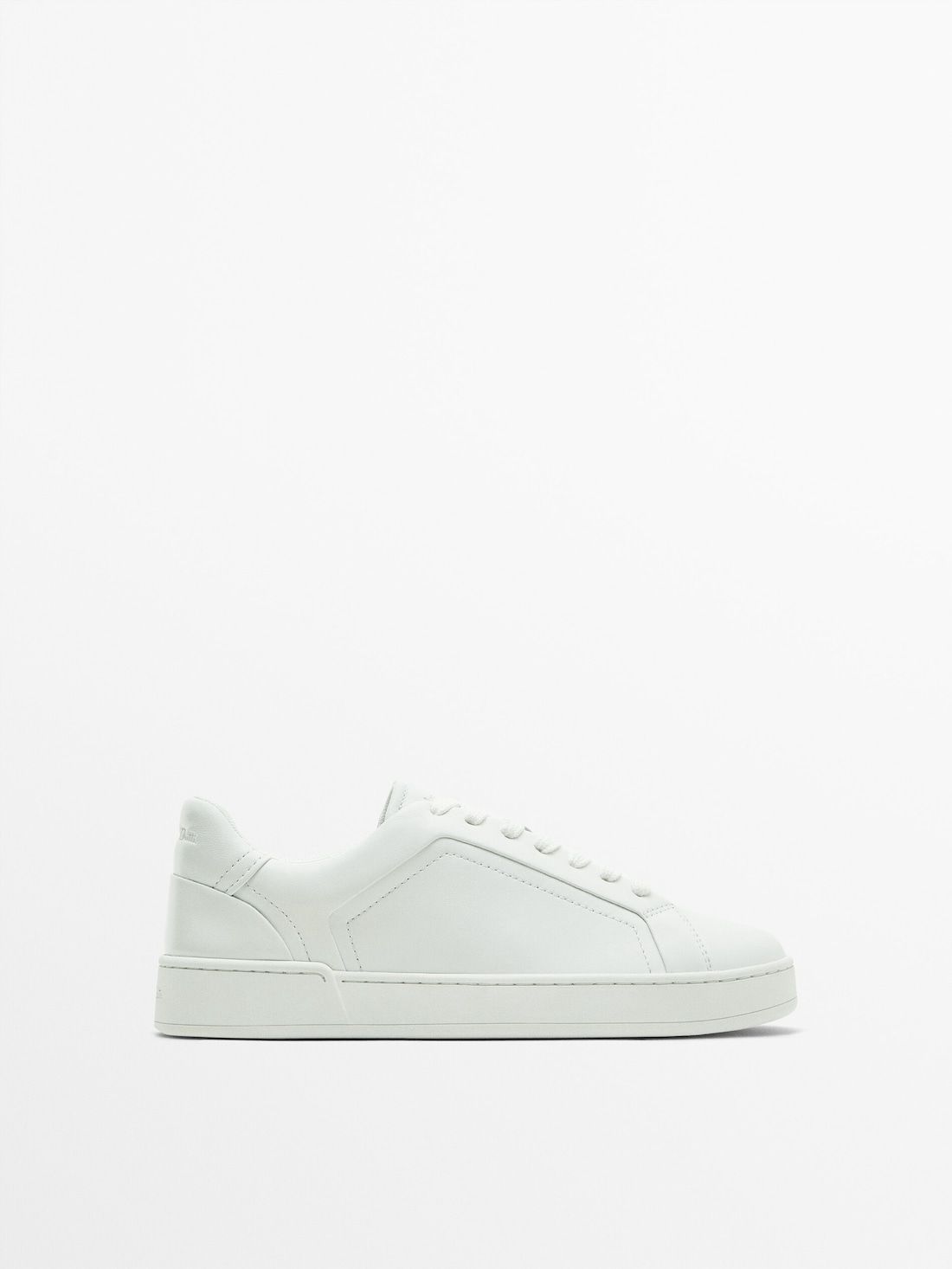 Massimo Dutti Leather Women Sneakers White | US-OQ3476129