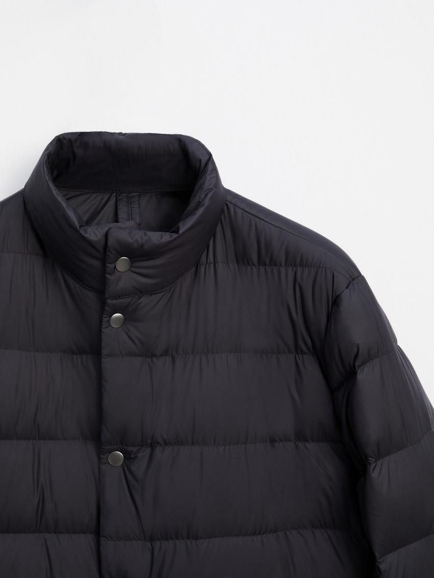 Massimo Dutti Lightweight Down Men Puffer Jacket Navy | US-YV8256917