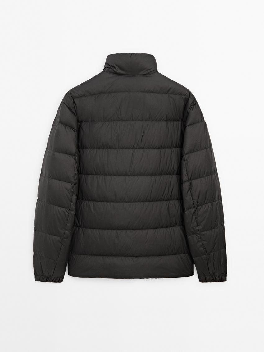 Massimo Dutti Lightweight Down Men Puffer Jacket Black | US-KV3549087