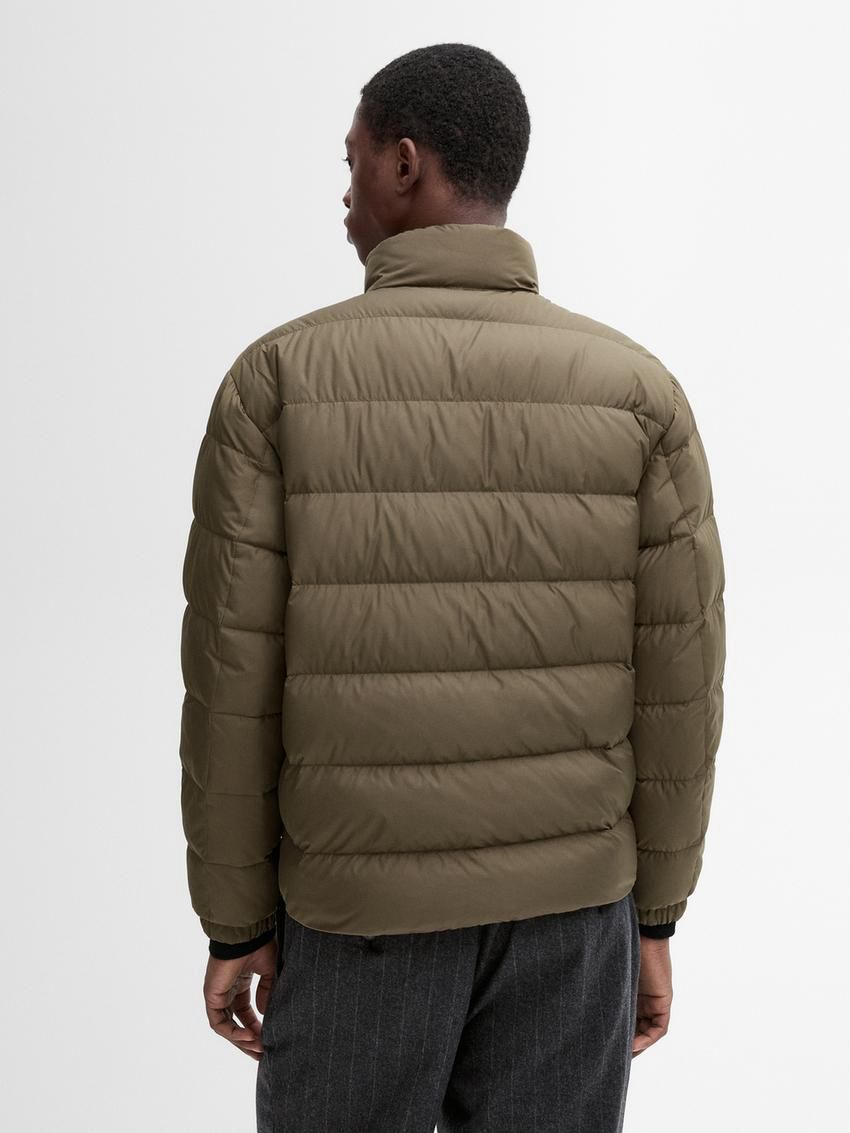 Massimo Dutti Lightweight Down Men Puffer Jacket Khaki | US-SN9085476