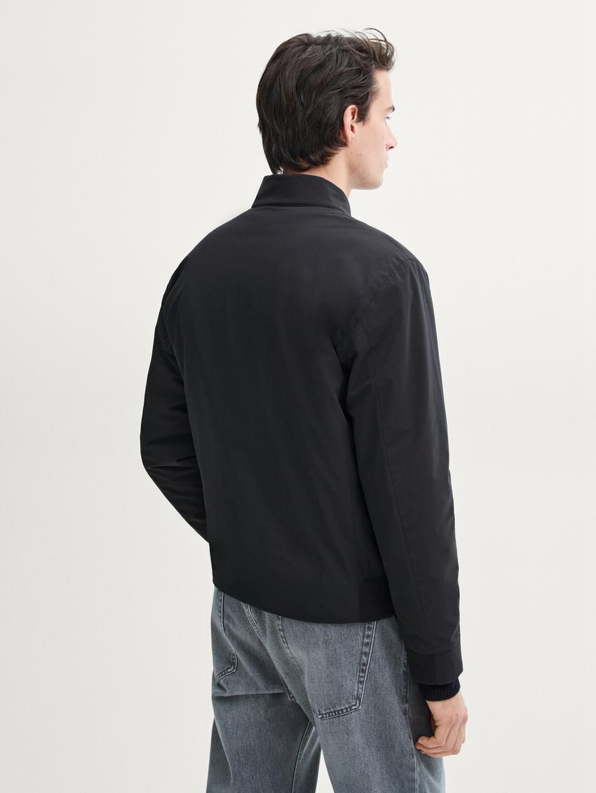 Massimo Dutti Lightweight With Zip Fastening Men Jacket Navy | US-HX1657803