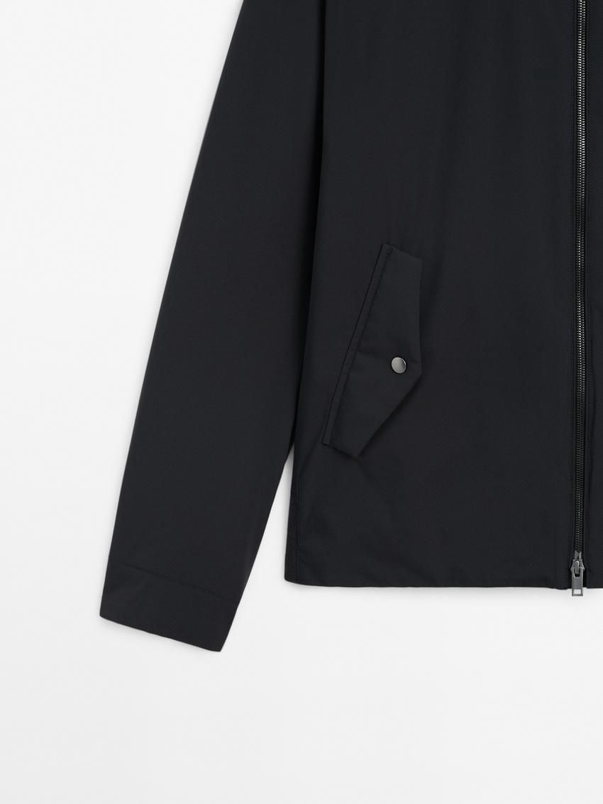 Massimo Dutti Lightweight With Zip Fastening Men Jacket Navy | US-HX1657803