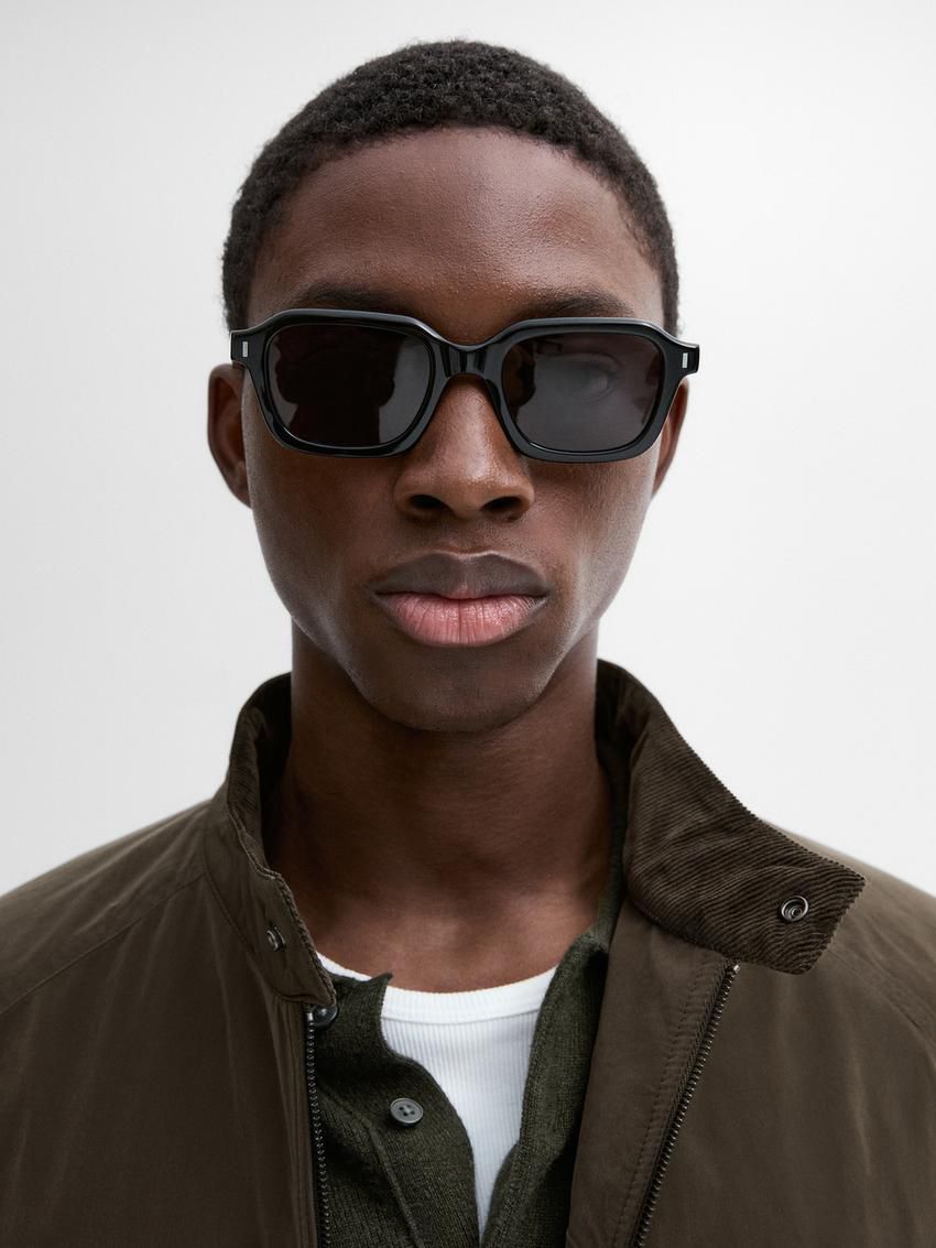 Massimo Dutti Lined Men Bomber Jacket Dark Khaki | US-AJ3691584