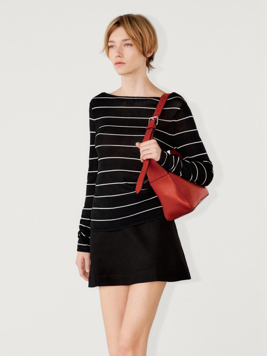 Massimo Dutti Linen Mini With Pockets Women Skirts Black | US-YL7804319