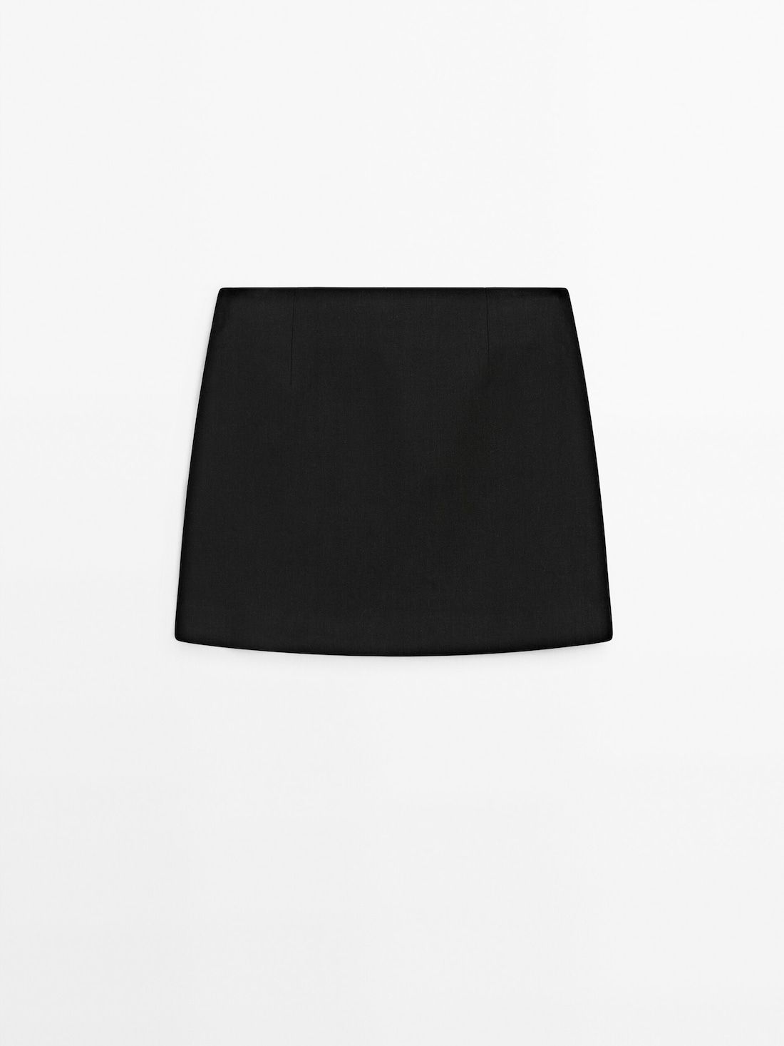 Massimo Dutti Linen Mini With Pockets Women Skirts Black | US-YL7804319