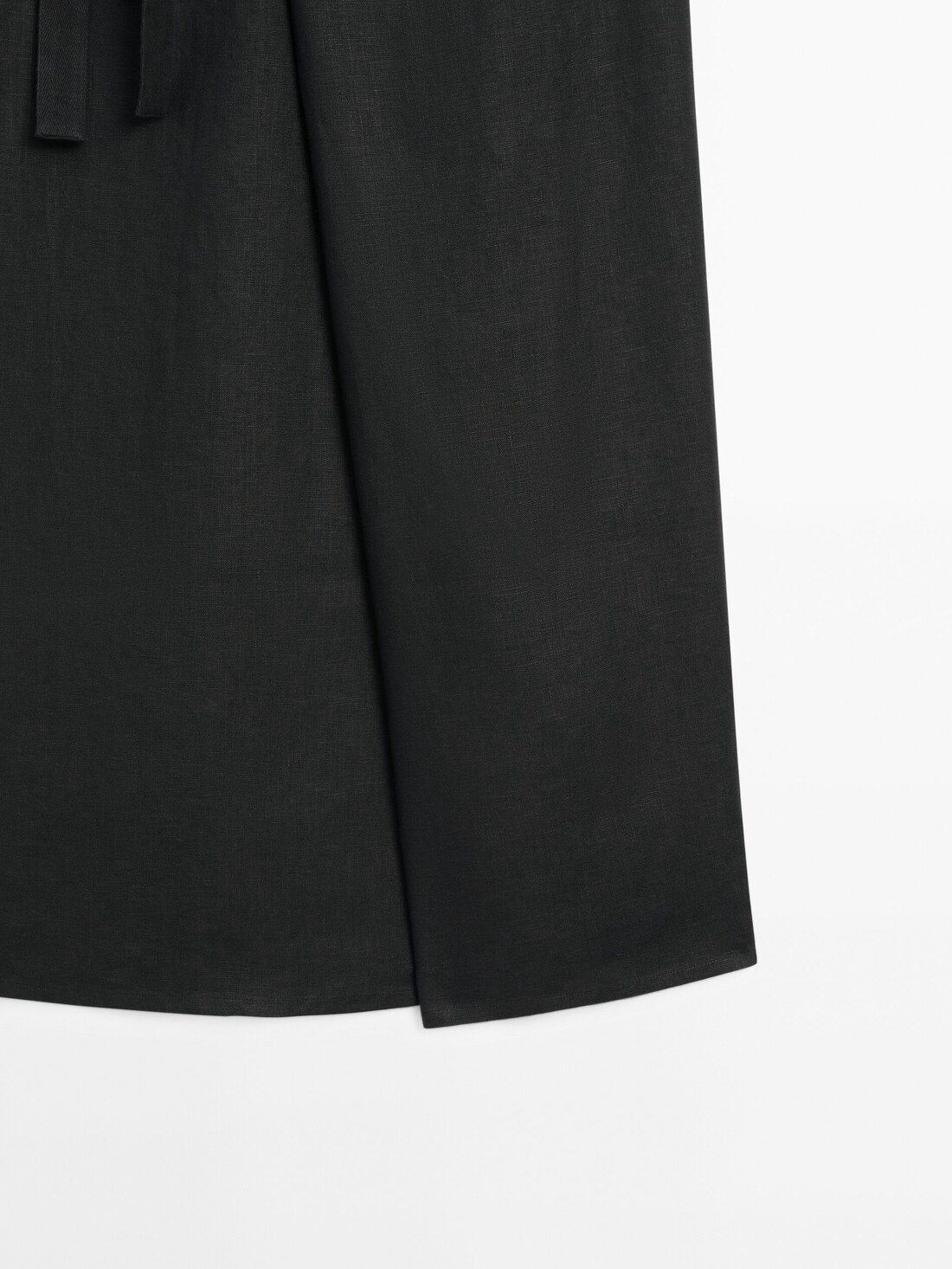 Massimo Dutti Linen Pareo Women Skirts Black | US-YG2756390