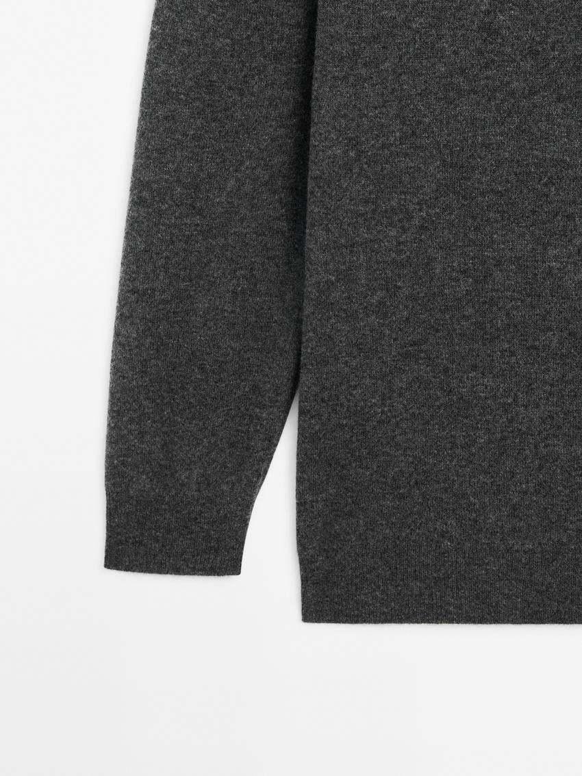 Massimo Dutti Long Crew Neck Women Sweater Dark Grey | US-DX2716985