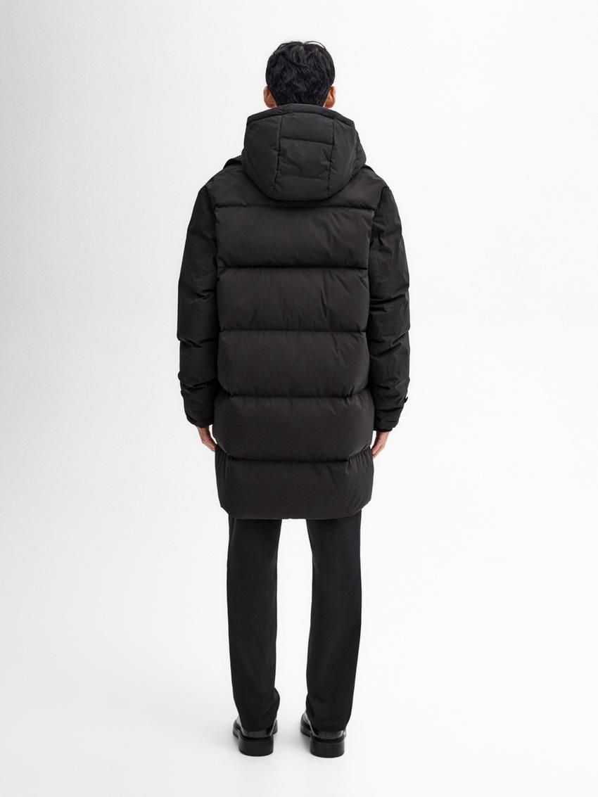 Massimo Dutti Long Down Men Parka Black | US-OY7409215