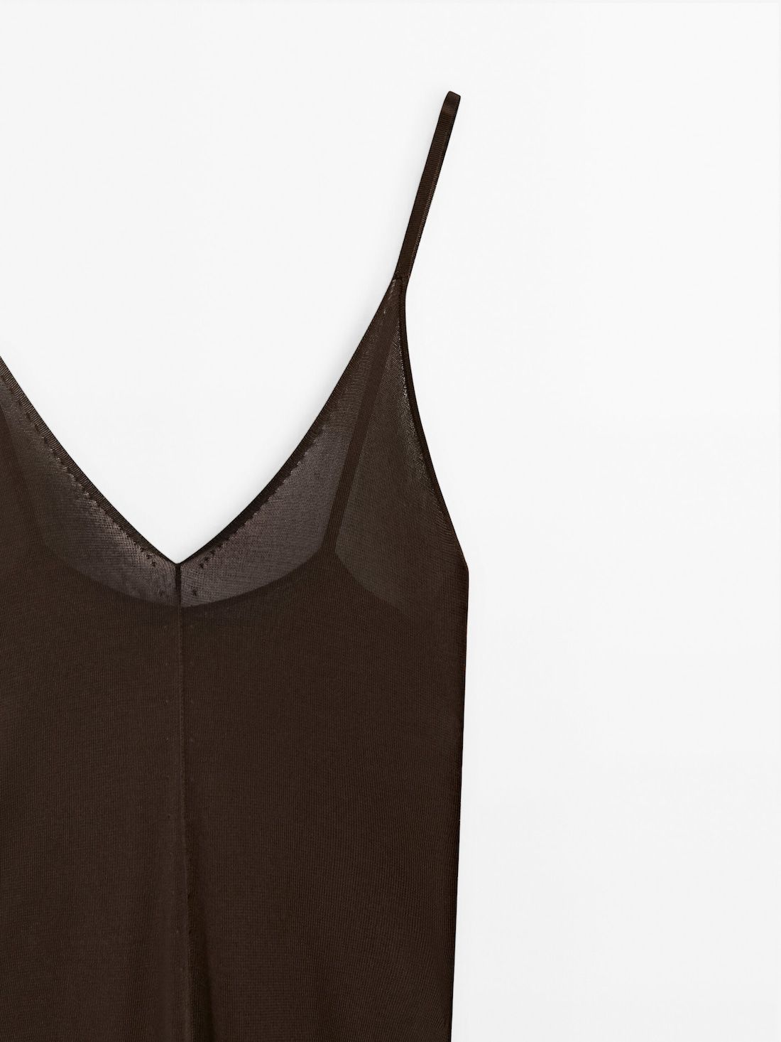 Massimo Dutti Long Knit With Metallic Thread Women Dress Dark Brown | US-UI9048126