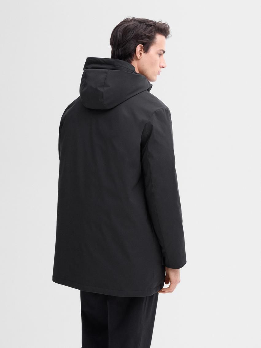 Massimo Dutti Long Lightweight Quilted Down Men Parka Navy | US-FZ4187209